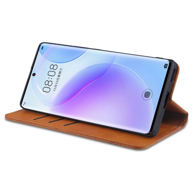 Capa De Celular Para Huawei Nova 9 Flip Estilo De Couro Azns