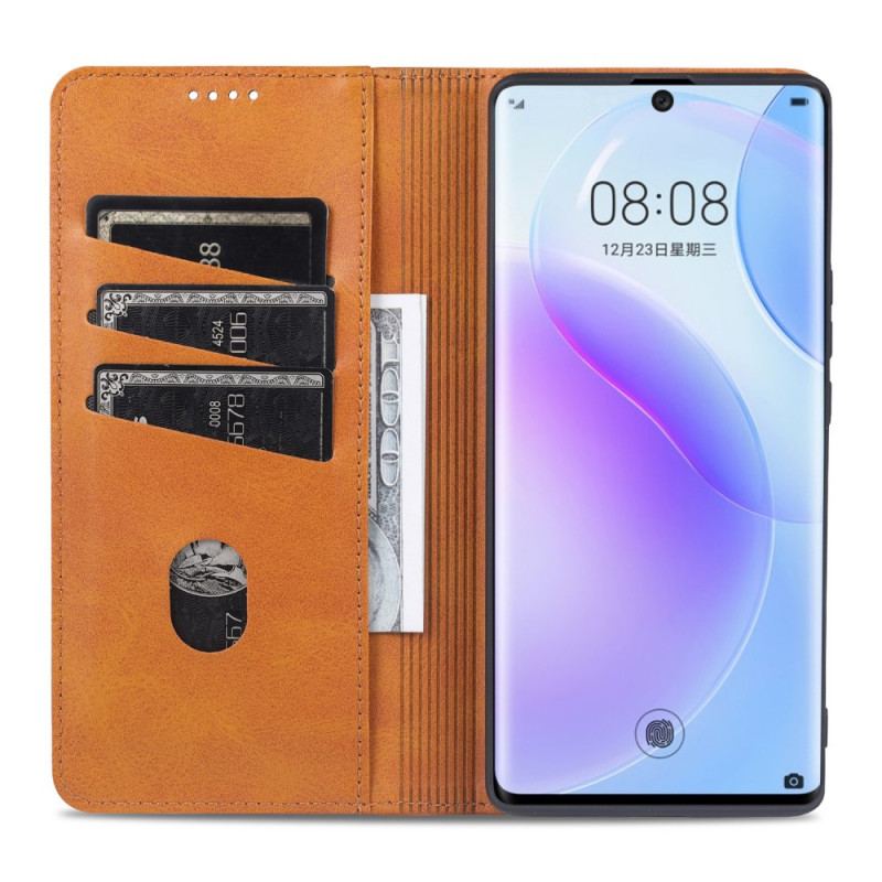 Capa De Celular Para Huawei Nova 9 Flip Estilo De Couro Azns