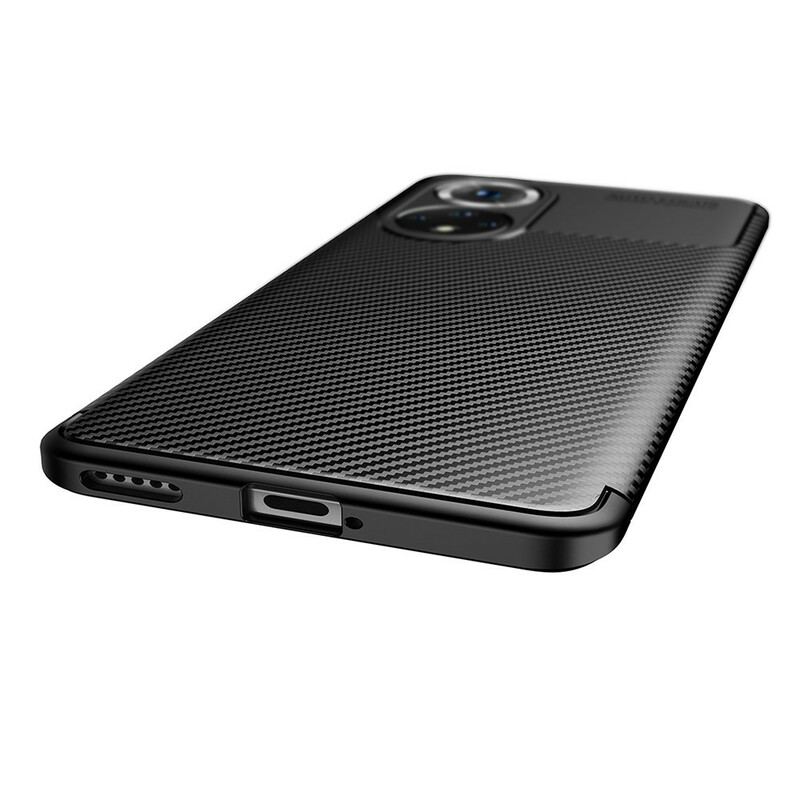 Capa De Celular Para Huawei Nova 9 Textura Flexível De Fibra De Carbono