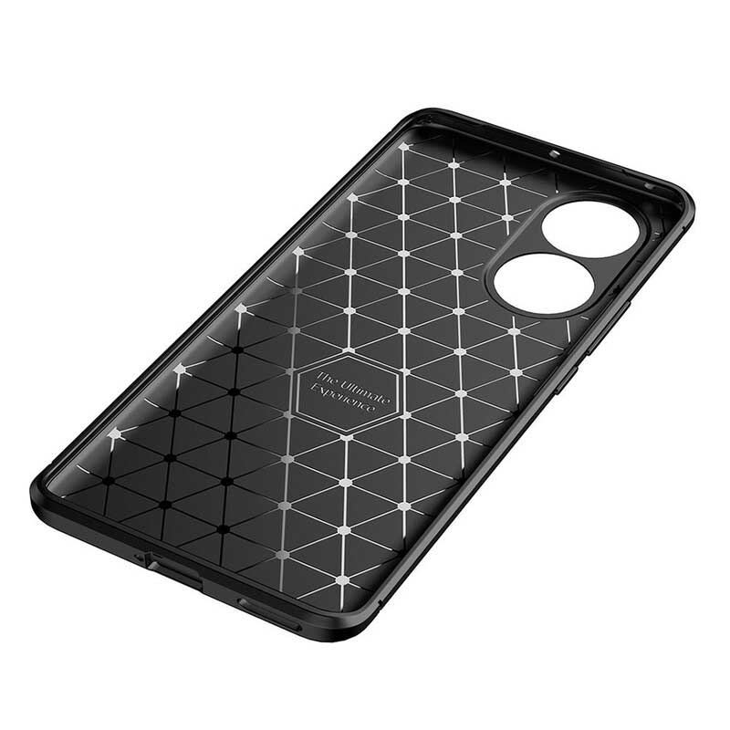 Capa De Celular Para Huawei Nova 9 Textura Flexível De Fibra De Carbono