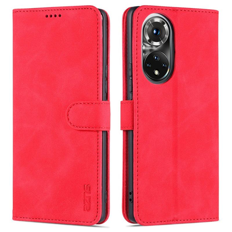 Capa De Couro Para Huawei Nova 9 Efeito Couro Azns