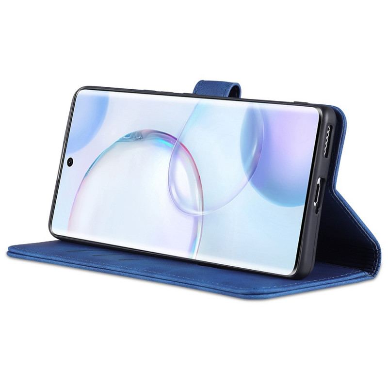 Capa De Couro Para Huawei Nova 9 Efeito Couro Azns