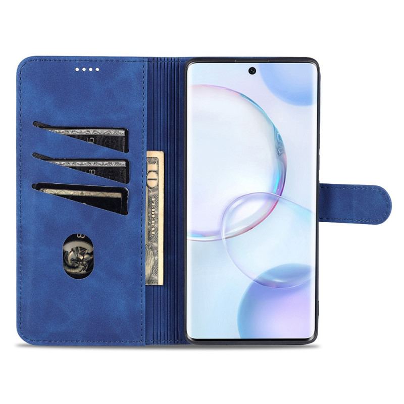 Capa De Couro Para Huawei Nova 9 Efeito Couro Azns