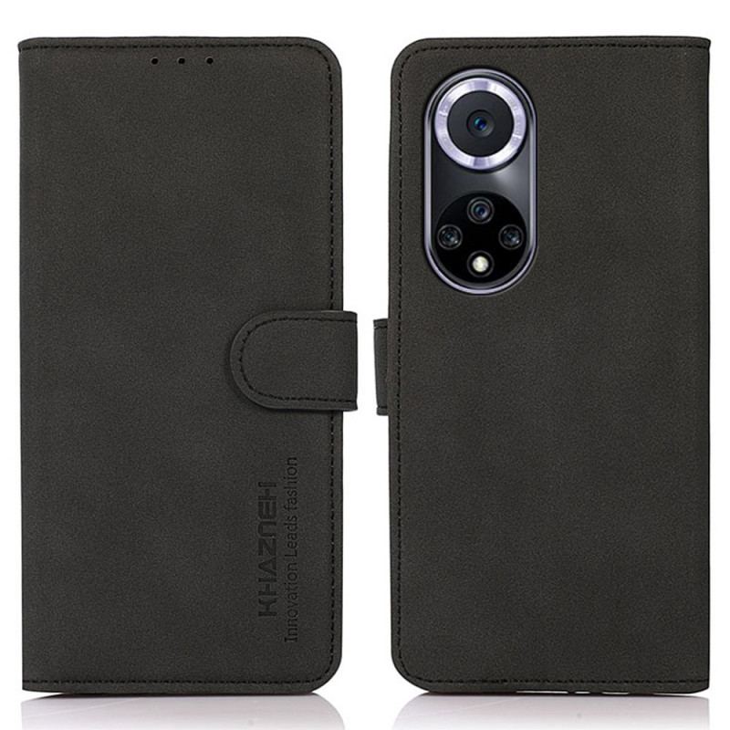 Capa De Couro Para Huawei Nova 9 Khazneh Moda Efeito Couro