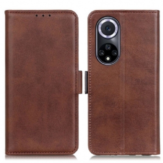 Capa Flip Para Huawei Nova 9 De Couro Aba Dupla