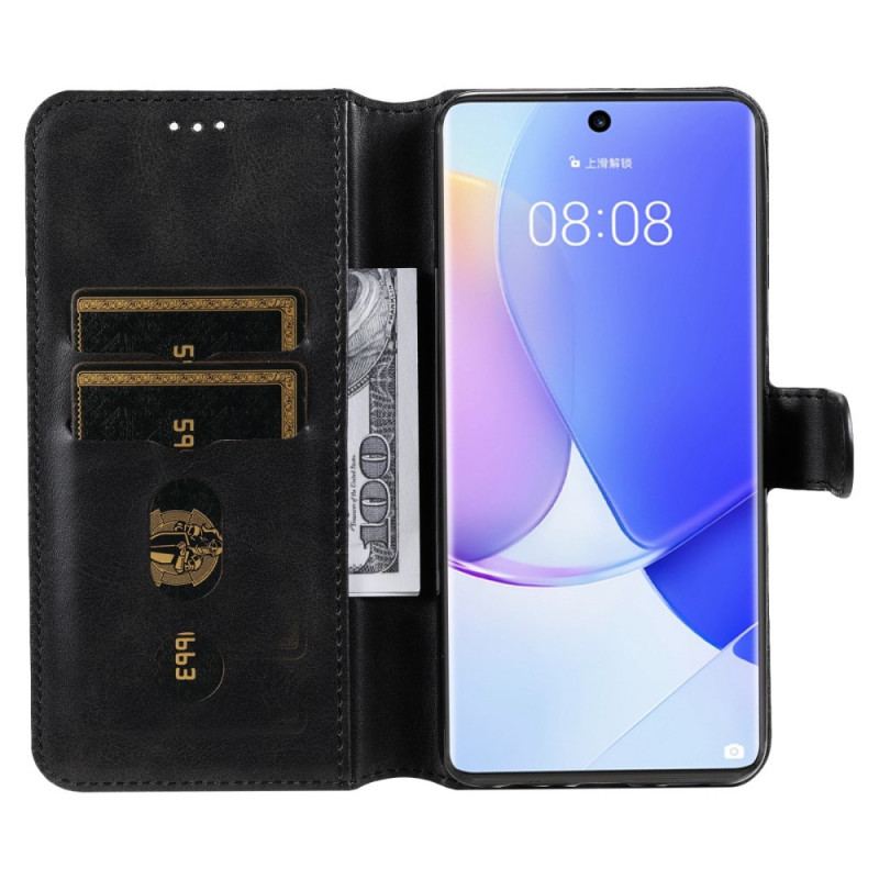 Capa Flip Para Huawei Nova 9 Couro Falso Básico