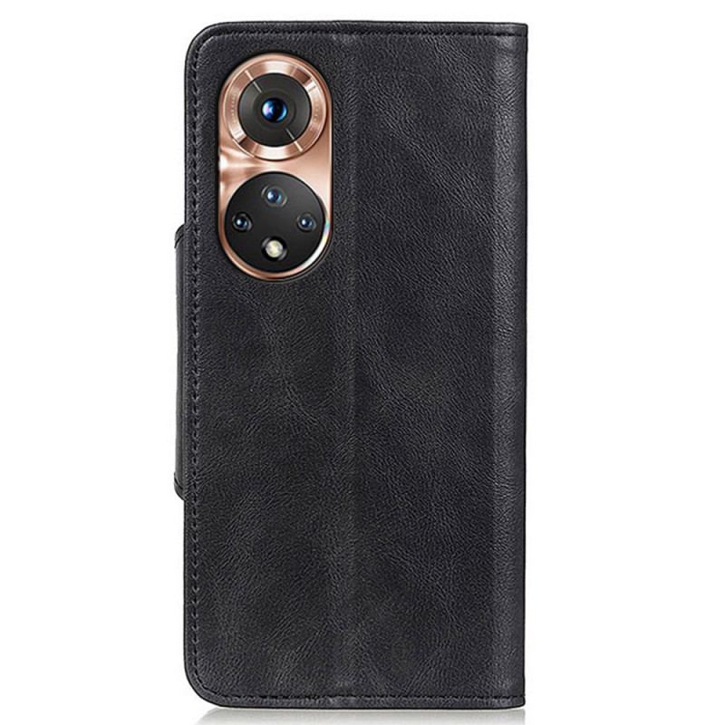 Capa Flip Para Huawei Nova 9 Couro Sintético Vintage E Botão