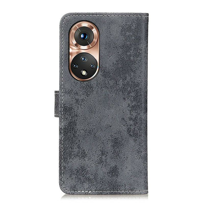 Capa Flip Para Huawei Nova 9 Efeito Couro Vintage