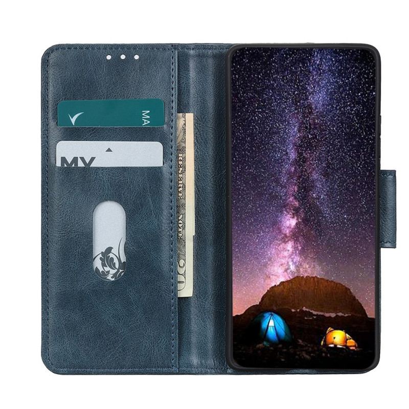 Capa Flip Para Huawei Nova 9 Fecho Reversível Efeito Couro