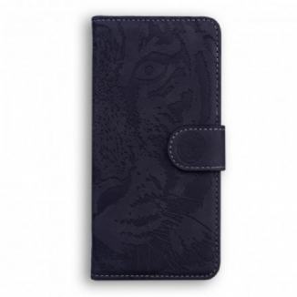 Capa Flip Para Huawei P50 Estampa Cara De Tigre