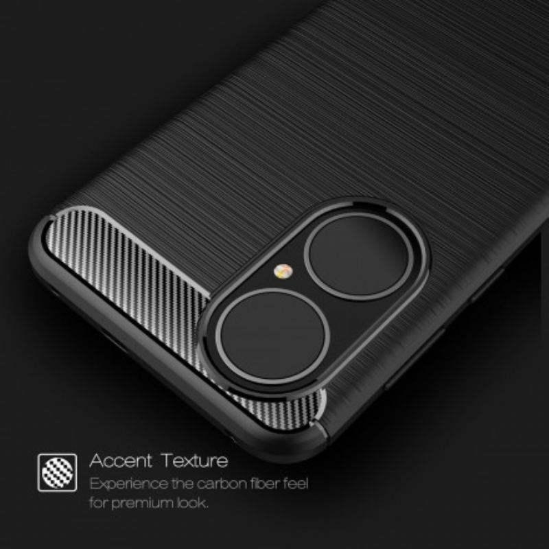 Capa Para Huawei P50 Fibra De Carbono Escovada