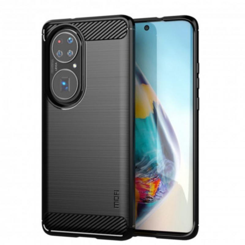 Capa Para Huawei P50 Fibra De Carbono Escovada Mofi