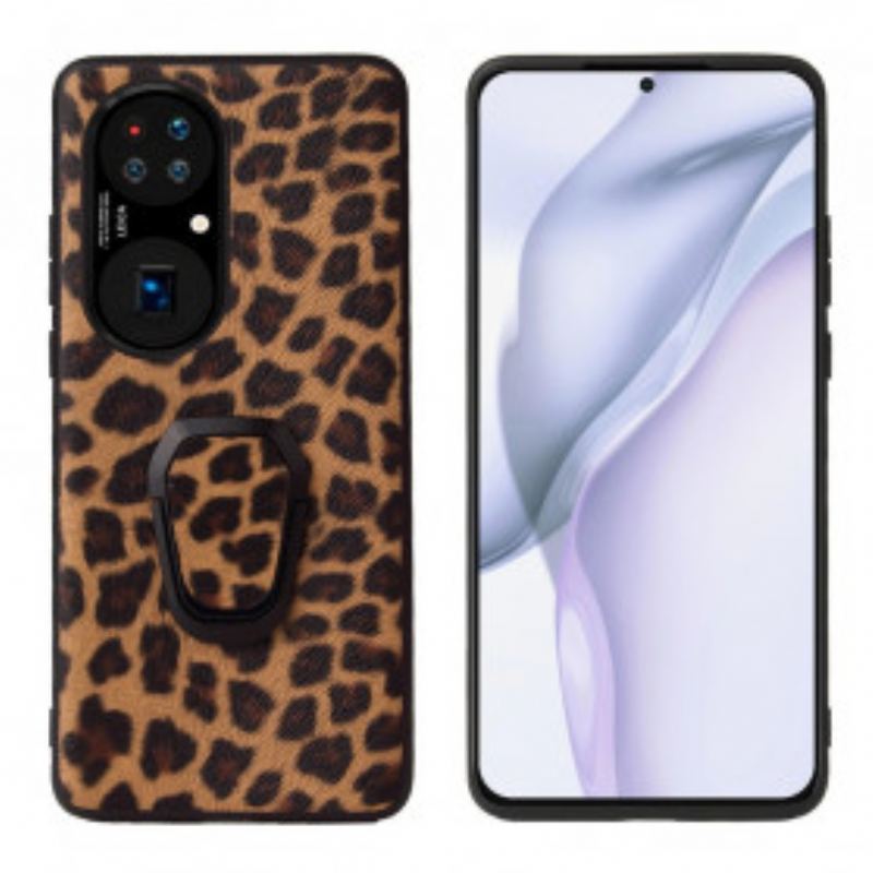 Capa Para Huawei P50 Suporte De Anel Estilo Leopardo