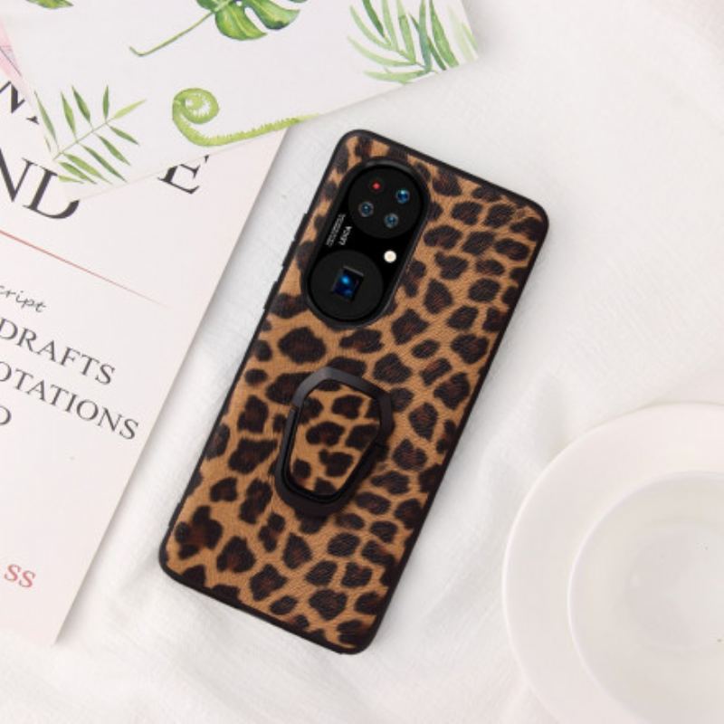 Capa Para Huawei P50 Suporte De Anel Estilo Leopardo