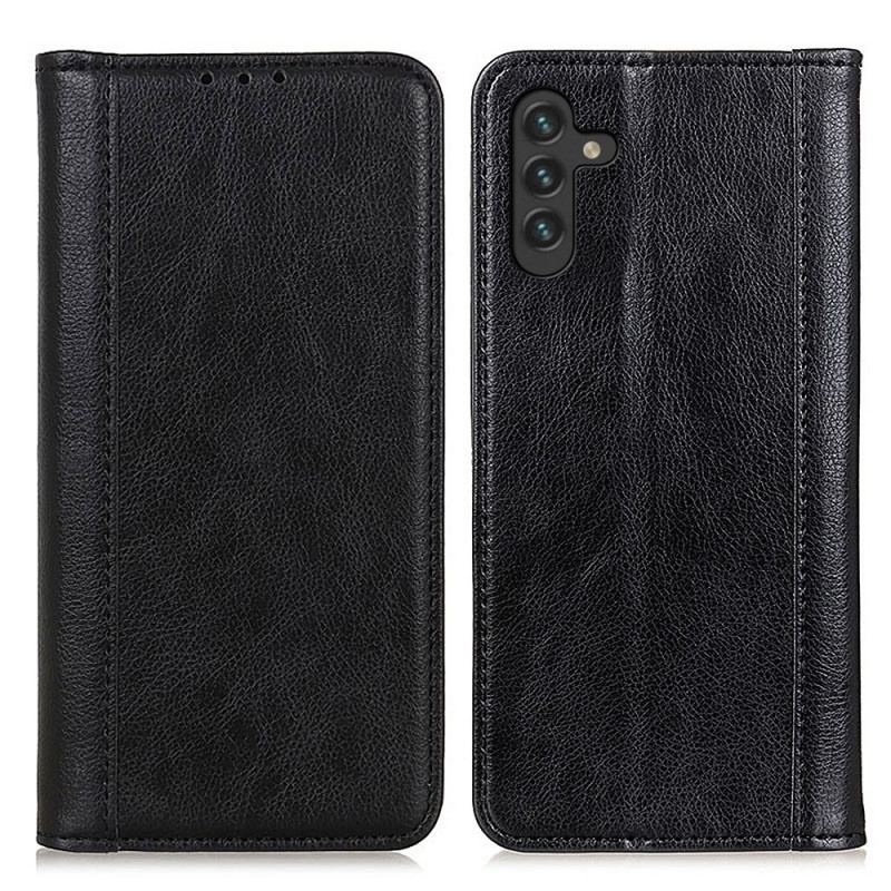 Capa De Celular Para Samsung Galaxy A13 5G / A04s Flip Couro Litchi Elegance Dividido