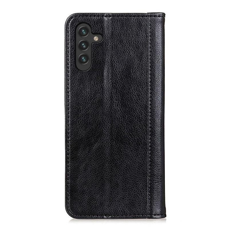 Capa De Celular Para Samsung Galaxy A13 5G / A04s Flip Couro Litchi Elegance Dividido