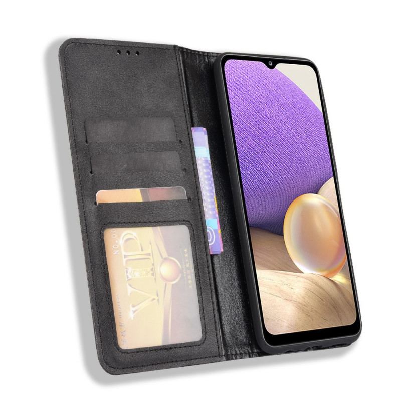 Capa De Celular Para Samsung Galaxy A13 5G / A04s Flip Efeito Couro Vintage Estilizado