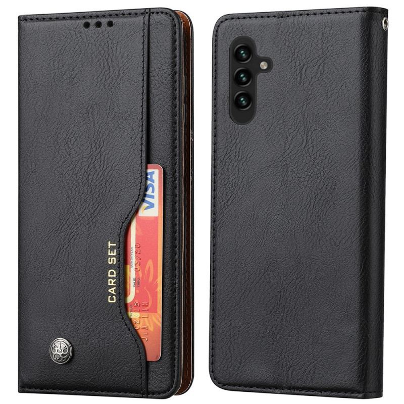 Capa De Celular Para Samsung Galaxy A13 5G / A04s Flip Titular De Cartão De Couro Sintético