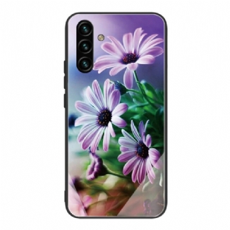 Capa De Celular Para Samsung Galaxy A13 5G / A04s Flores De Vidro Temperado