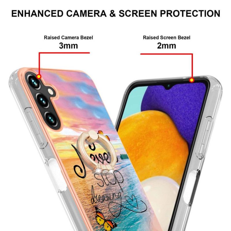 Capa De Celular Para Samsung Galaxy A13 5G / A04s Suporte De Anel Nunca Pare De Sonhar