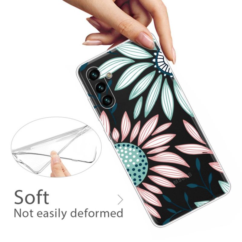 Capa De Celular Para Samsung Galaxy A13 5G / A04s Uma Flor Transparente