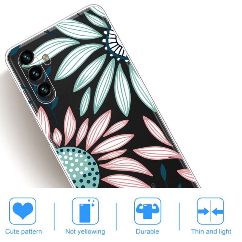 Capa De Celular Para Samsung Galaxy A13 5G / A04s Uma Flor Transparente