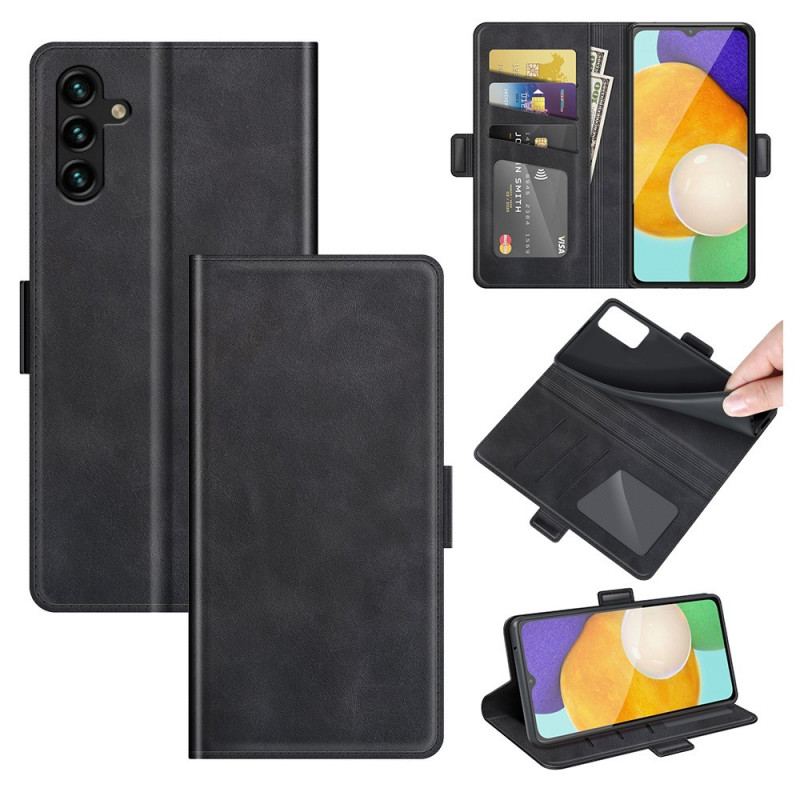 Capa De Couro Para Samsung Galaxy A13 5G / A04s Efeito Couro Designer