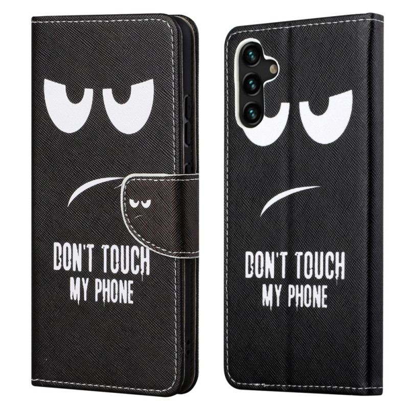 Capa De Couro Para Samsung Galaxy A13 5G / A04s Não Toque No Meu Telefone