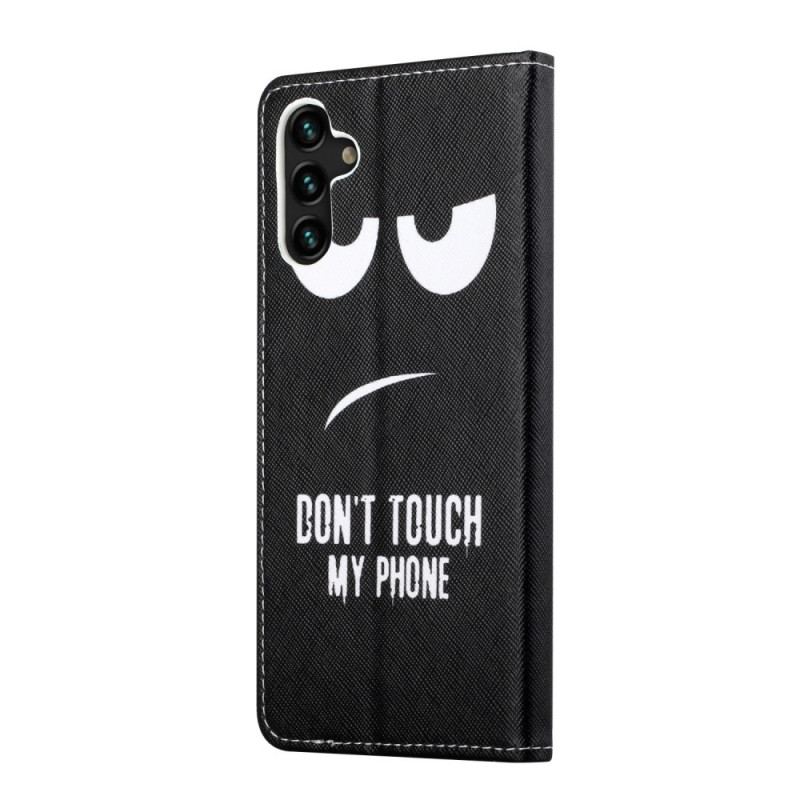 Capa De Couro Para Samsung Galaxy A13 5G / A04s Não Toque No Meu Telefone