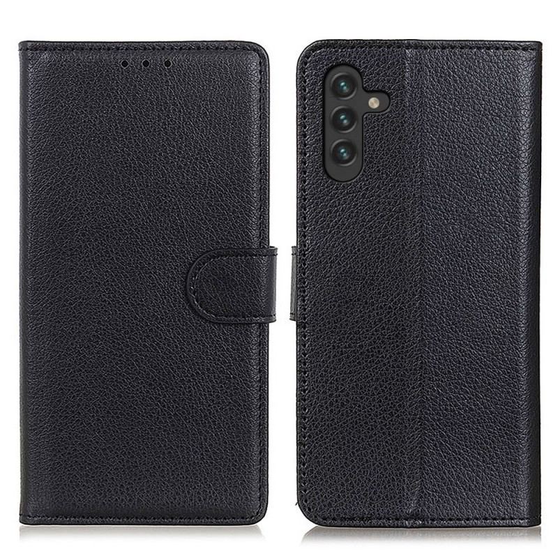 Capa De Couro Para Samsung Galaxy A13 5G / A04s Textura Lichia