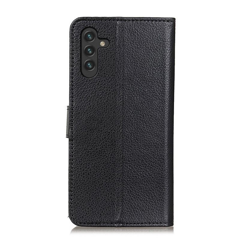 Capa De Couro Para Samsung Galaxy A13 5G / A04s Textura Lichia