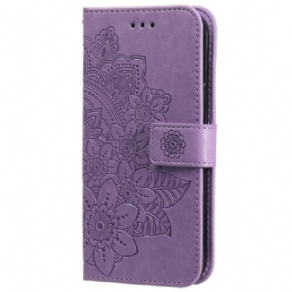 Capa Em Pele Para Samsung Galaxy A13 5G / A04s Flor Mandala