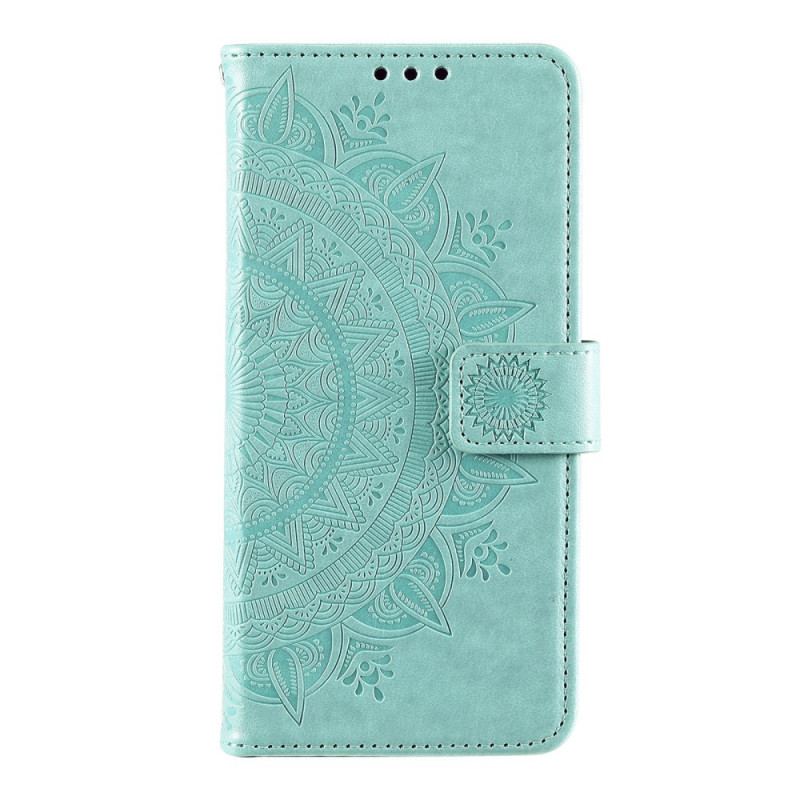 Capa Em Pele Para Samsung Galaxy A13 5G / A04s Mandala Do Sol