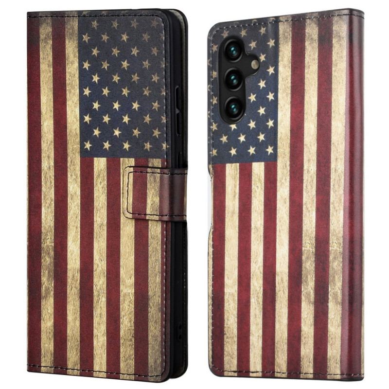 Capa Flip Para Samsung Galaxy A13 5G / A04s Bandeira Americana