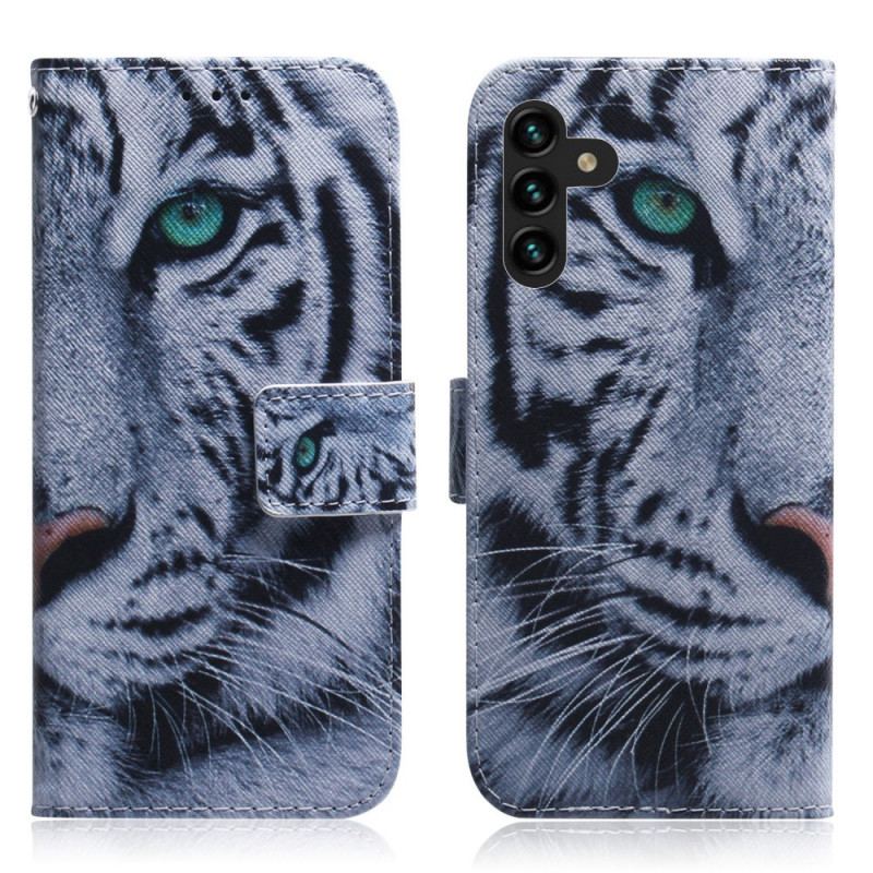 Capa Flip Para Samsung Galaxy A13 5G / A04s Cara De Tigre