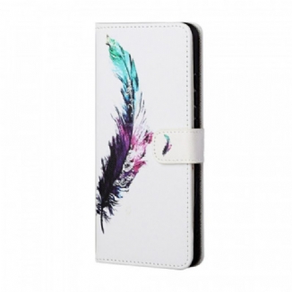 Capa Flip Para Samsung Galaxy A13 5G / A04s De Cordão Pena Com Cordão