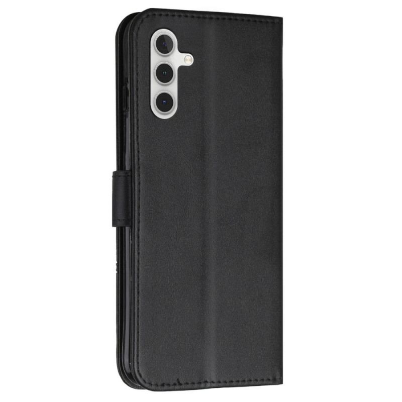 Capa Flip Para Samsung Galaxy A13 5G / A04s De Cordão Strappy Geo Leather Effect