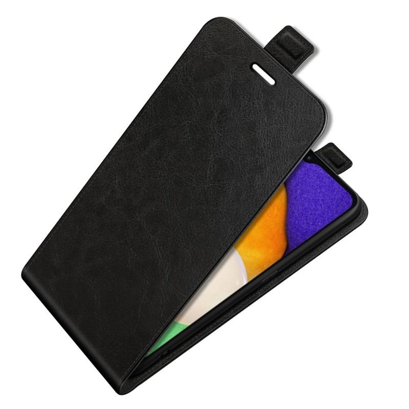 Capa Flip Para Samsung Galaxy A13 5G / A04s De Couro Aba Vertical Efeito Couro