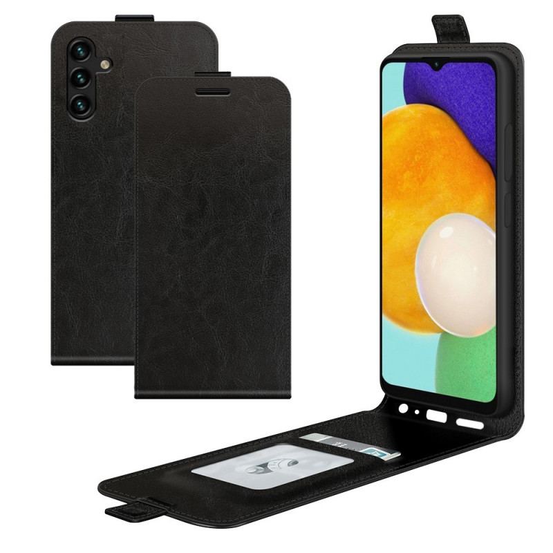 Capa Flip Para Samsung Galaxy A13 5G / A04s De Couro Aba Vertical Efeito Couro