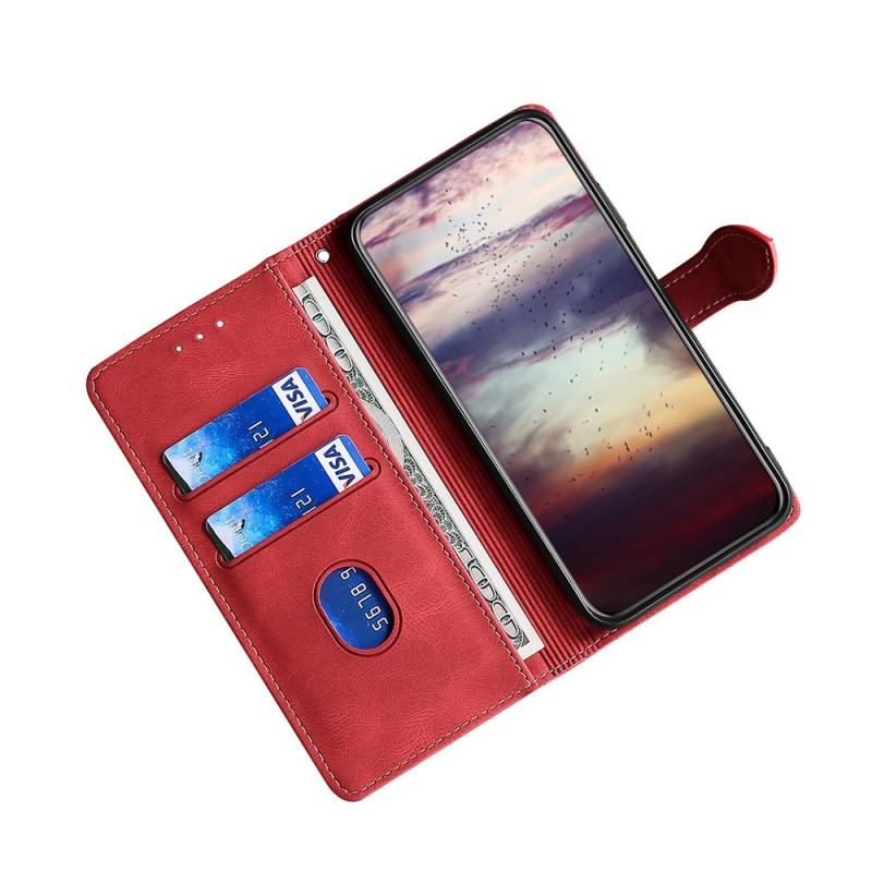 Capa Flip Para Samsung Galaxy A13 5G / A04s Couro Sintético Bicolor Estiloso