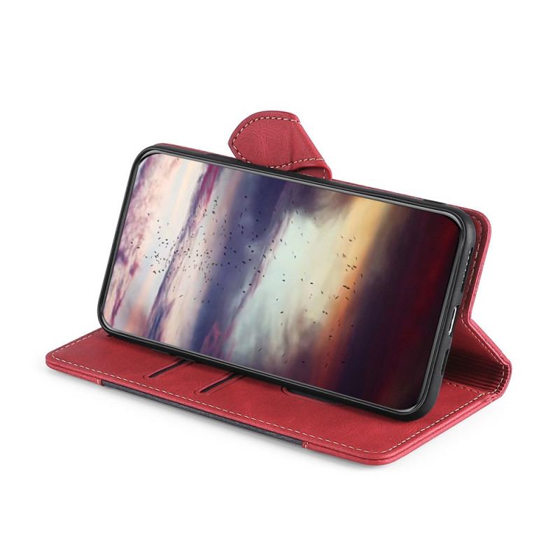 Capa Flip Para Samsung Galaxy A13 5G / A04s Couro Sintético Bicolor Estiloso