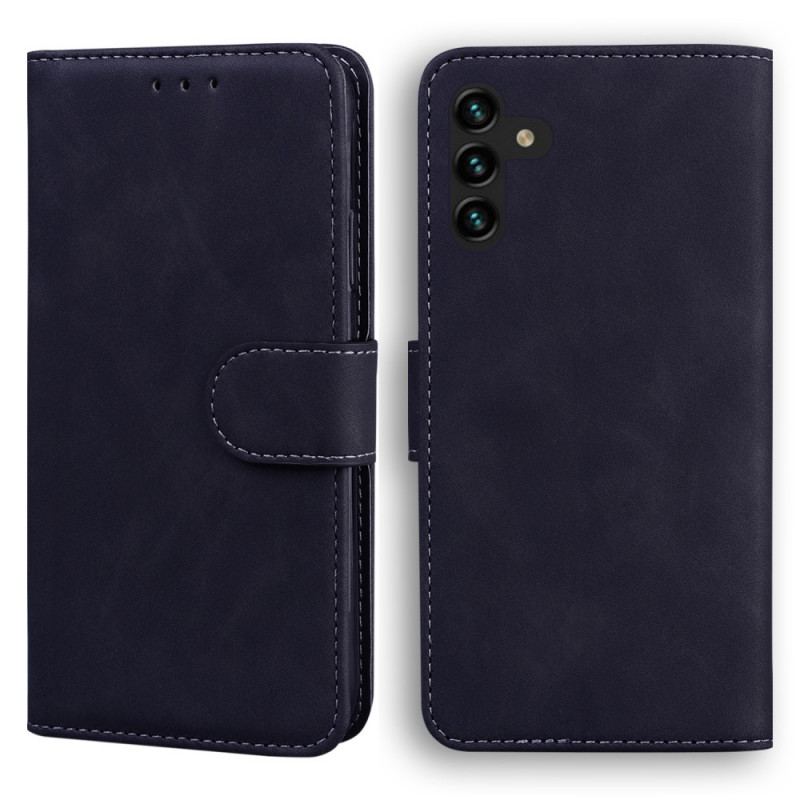 Capa Flip Para Samsung Galaxy A13 5G / A04s Design De Cores Sólidas