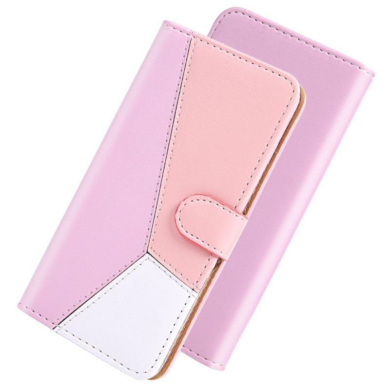 Capa Flip Para Samsung Galaxy A13 5G / A04s Efeito Couro Tricolor