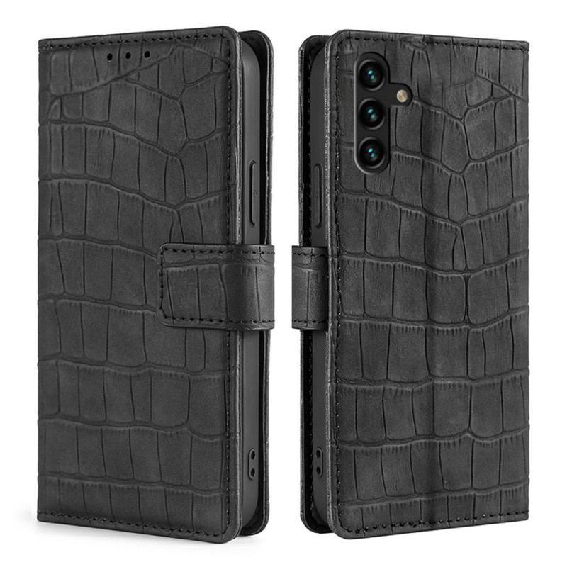 Capa Flip Para Samsung Galaxy A13 5G / A04s Efeito Pele De Crocodilo