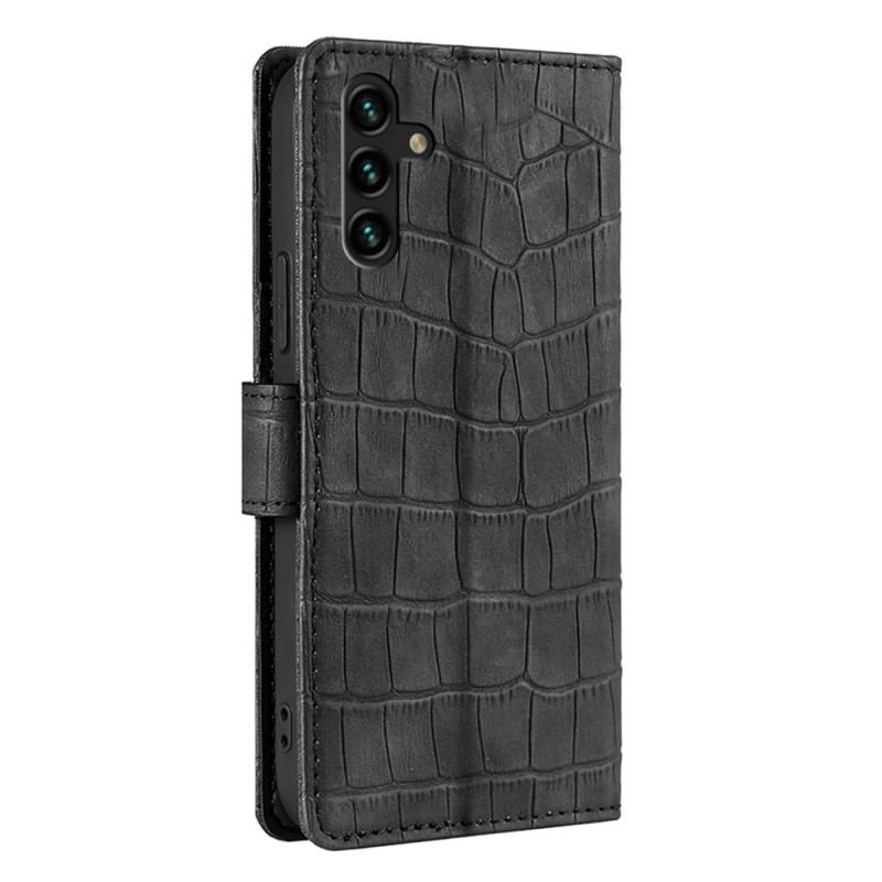 Capa Flip Para Samsung Galaxy A13 5G / A04s Efeito Pele De Crocodilo