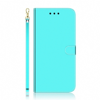 Capa Flip Para Samsung Galaxy A13 5G / A04s Capa De Espelho De Couro Sintético