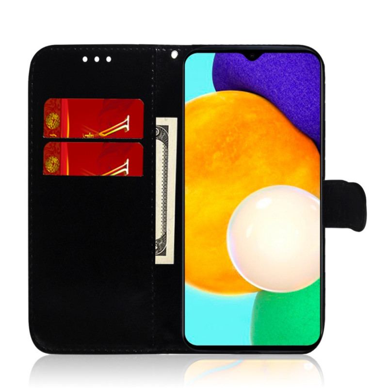 Capa Flip Para Samsung Galaxy A13 5G / A04s Capa De Espelho De Couro Sintético