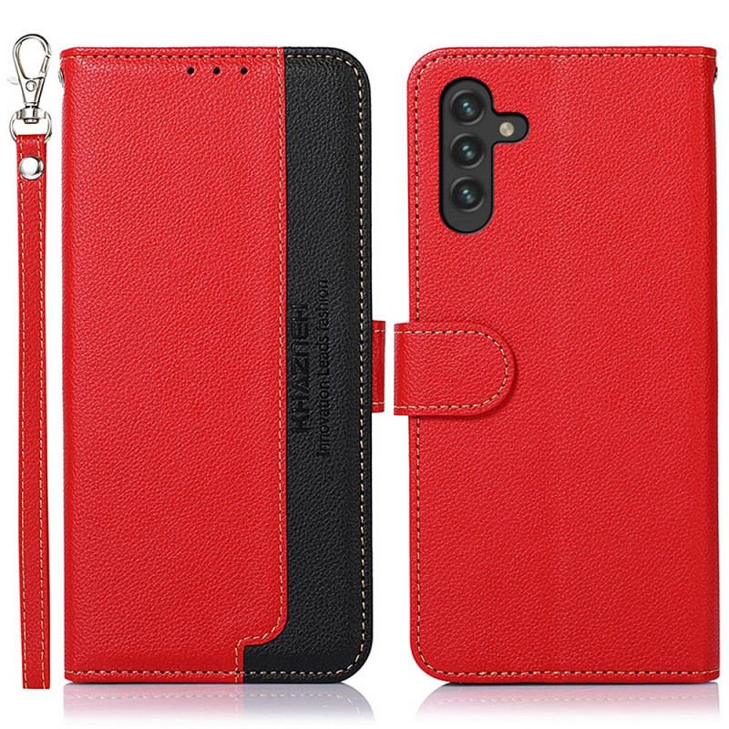 Capa Flip Para Samsung Galaxy A13 5G / A04s Estilo Lichia Rfid Khazneh