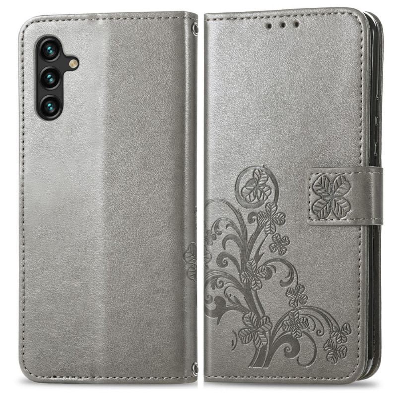 Capa Flip Para Samsung Galaxy A13 5G / A04s Flores Abstratas