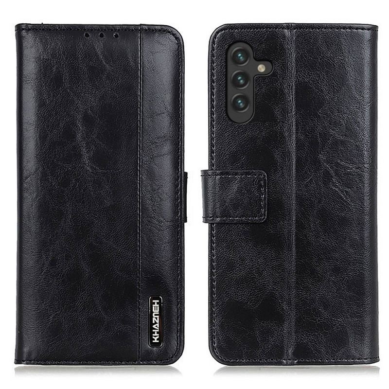 Capa Flip Para Samsung Galaxy A13 5G / A04s Khazneh Elegância Estilo Couro